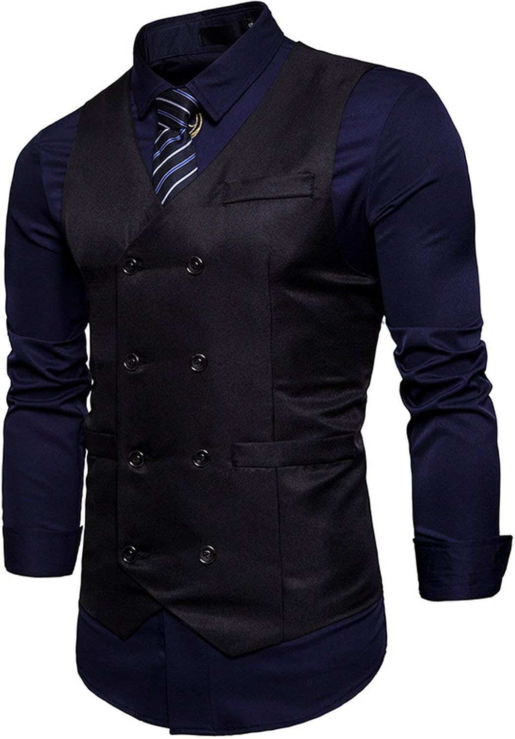 New Dress Vests for Men Casual Slim Fit Mens Suit Vest Homme Formal