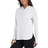 MAGCOMSEN Women's UPF 80+ Sun Protection Hoodie Long Sleeve Hiking Fishing Lightweight UV Rashguard with Thumb Hole