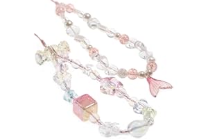 CMVFYL Beaded Phone Charms, Pearl Bracelet Wrist Strap Lanyard, Cute Camera Charm Strap,Phone Keychain Decoration for Wallet AirPods Women Girls