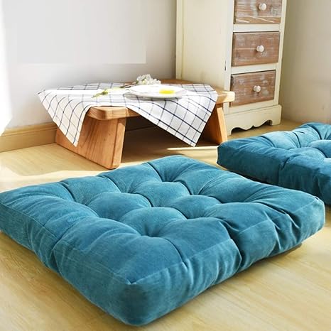 Maxyoyo Solid Square Floor Cushion Corduroy Seat Cushion Chair Pad