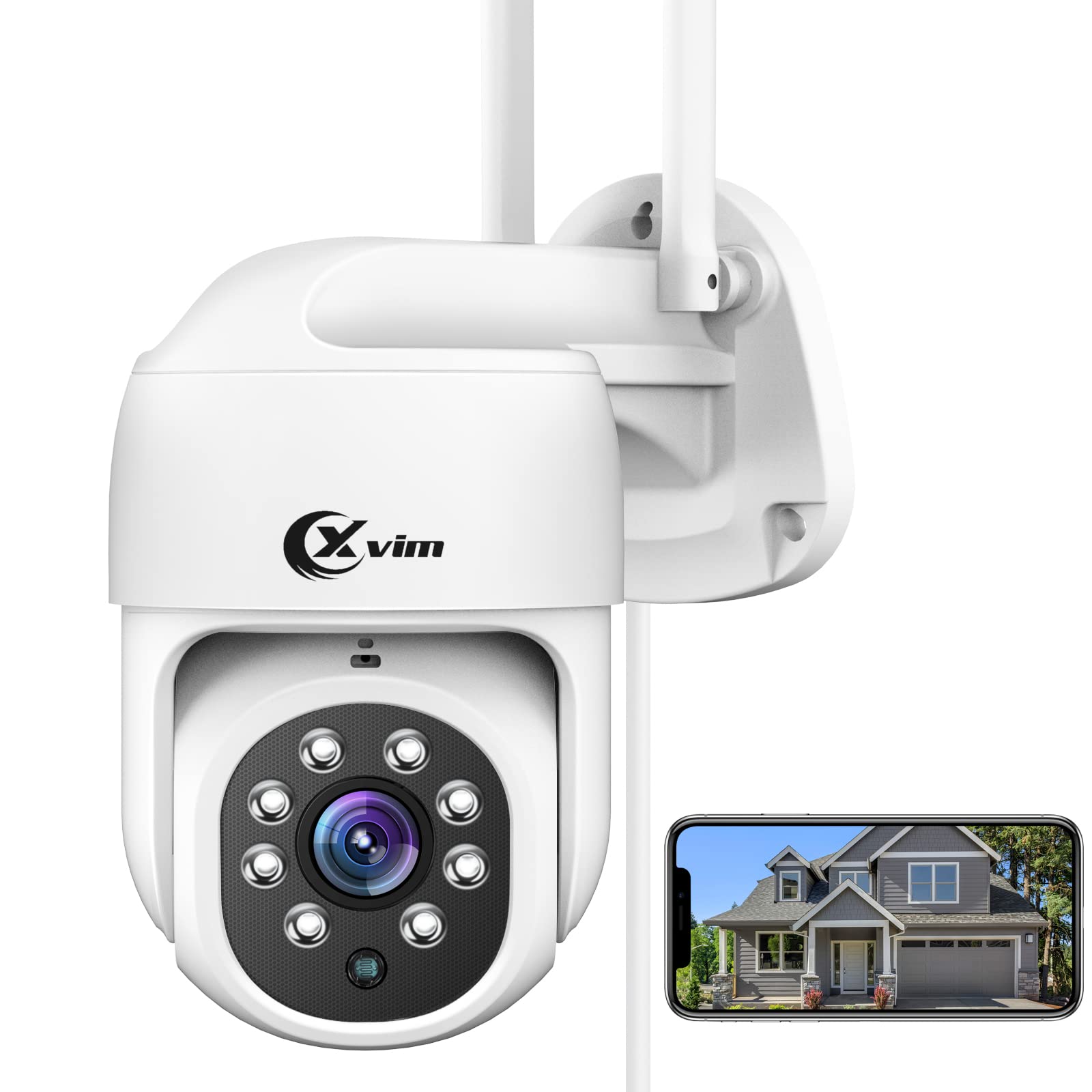 XVIM 3MP Pan/Tilt Wireless Security Camera, Outdoor/Home Security