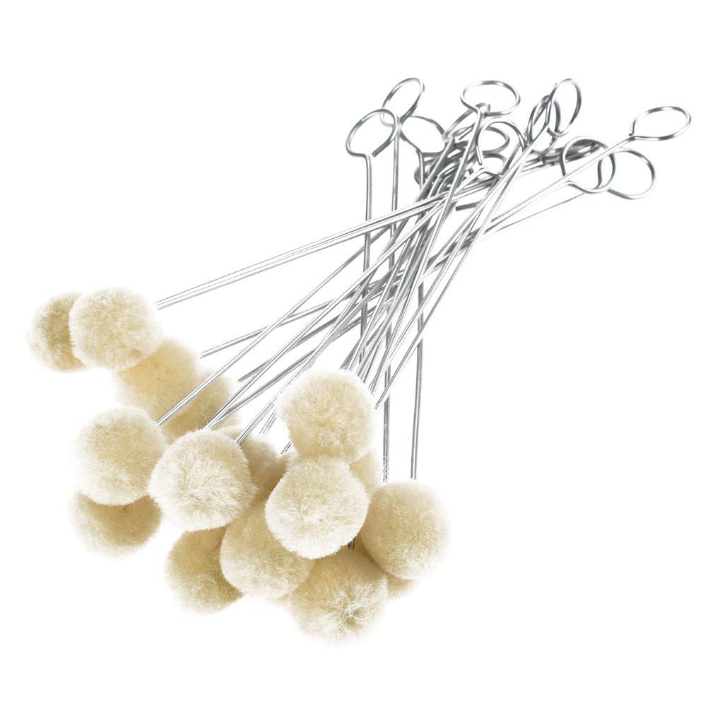 Artibetter Wool Ball Brush 4.92 Inch with Metal Handle Dye Dauber for Leather Fabric Crafting and Shoe Dye Application Tool for DIY Projects