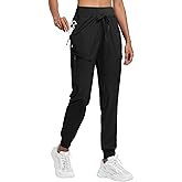Willit Women's Joggers Lightweight Hiking Pants Quick Dry Travel Athletic Track Pants Zipper Pockets UPF 50+