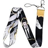 Pinstant Suguru Geto Satoru Gojo Jujutsu Kaisen Anime Manga 17.7" Neck Lanyard Keychain Holder ID Badge Mobile Phone Pin Strap