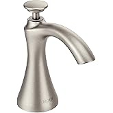 Moen S3946SRS Transitional Deck Mounted Kitchen Soap Dispenser with Above the Sink Refillable Bottle, Spot Resist Stainless