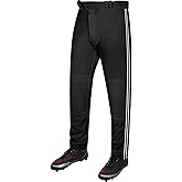 Exxact Sports Proline Full Length Baseball Pants Youth & Adult with Stripes, Relaxed Fit Open Bottom Men/Boys Baseball Pants