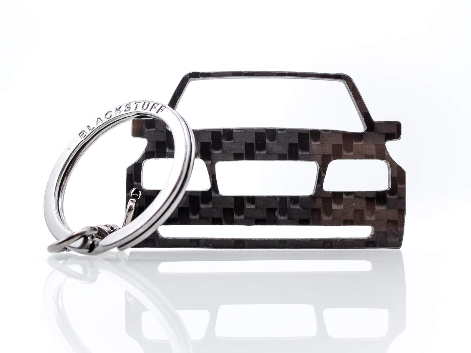 BlackStuff Carbon Fiber Keychain Keyring Ring Holder Compatible with W124 EVO Cossworth BS-608