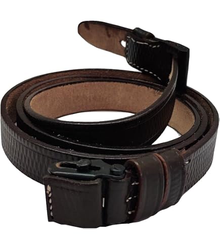 WW2 German K98 Mauser Leather Sling Maker Code & Date Stamp Yugo M48 Repro