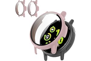 Kimiyaki 2 Pack for Garmin vivoactive 5 Screen Protector Case [Full Coverage], Hard PC Bumper All-Around Protective Accessories for Garmin vivoactive 5 Built-in 9H Tempered Glass Film