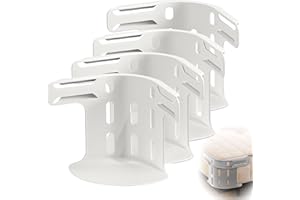 Tenlary Bed Sheet Holder 4 Pack - Lock Sheet Holders for Corners with Adjustable Straps, Strong Grip Fitted Sheet Holders Keep Sheets Tight on Any Mattress Size (White)