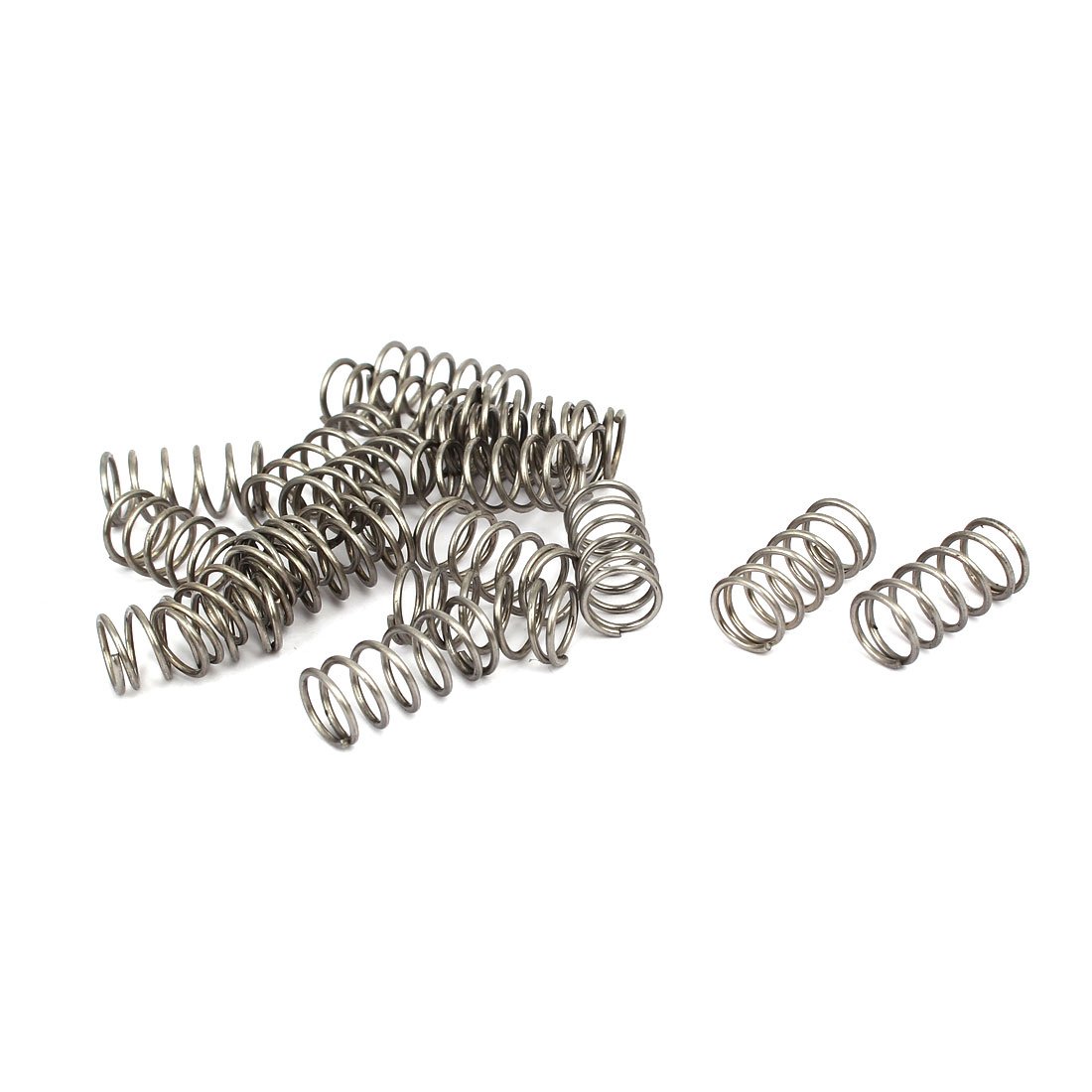 sourcingmap Compression Spring,304 Stainless Steel,10mm OD,1mm Wire Size,20mm Free Length,Silver Tone,20Pcs