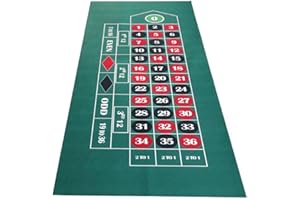 Roulette Layout Mat 180x90cm Portable Roulette Table Mat Family Party Game Kit Casino Entertainment Table Mat for Roulette Ga