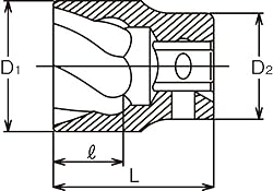Ko-ken 3127-14 3/8 Sq. Dr. Nut Twister 14mm Length