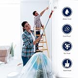 ARVO 3 Pack Extra Large Plastic Dust Sheets 12ft x 9ft 3.6m x 2.75m Waterproof view 2