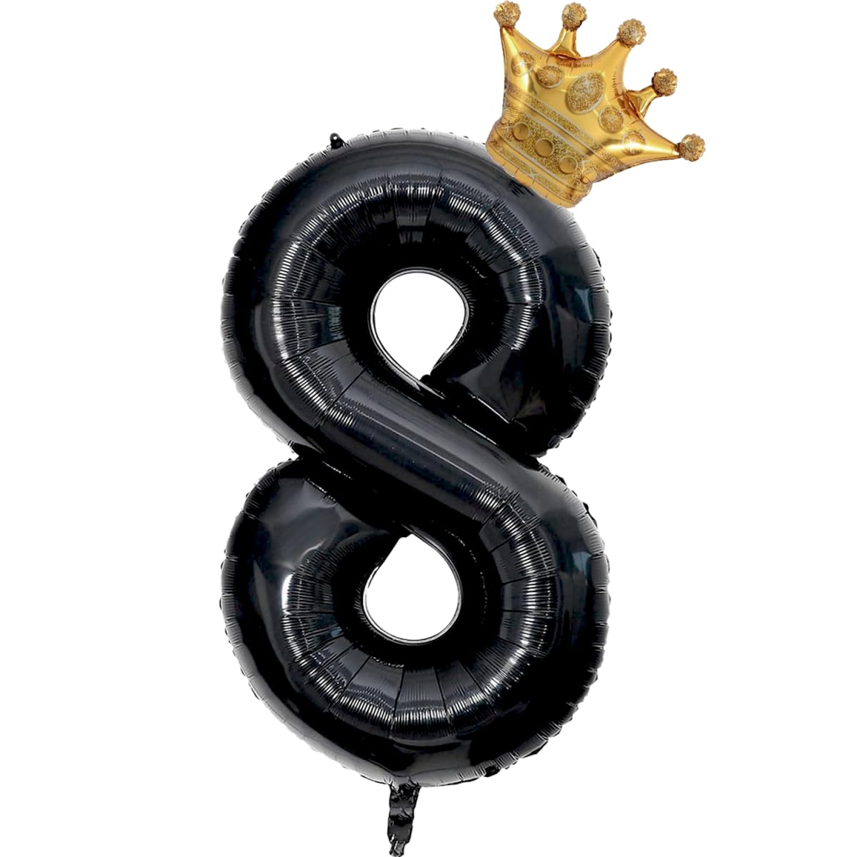 Photo 1 of Black 8 Balloon Number, 40 inch Big 8th Birthday Balloon for Black Theme Birthday Party Supplies Anniversary, Boxing WWE Birthday Decorationsfor Boys Girls Birthday King