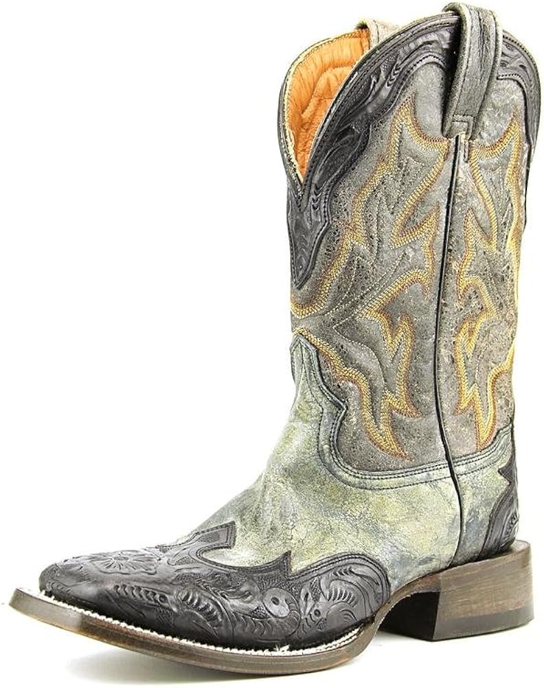 tooled cowboy boots