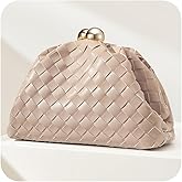 CHUNLI Dressy Woven Clutch Purses for Women Evening Wedding Formal Occasion,Dumpling Crossbody Shoulder Handbags for Women