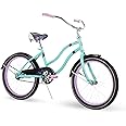 Huffy Cruiser Bike, Fairmont or Woodhaven Model, 20/24/26 Inch Sizes, Perfect for Casual Rides, Ergonomic Upright Design, Fenders Prevent Spray, Rear Rack and Basket Available, Simple Coaster Brakes