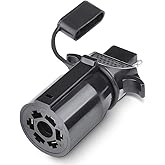 AutoSonic 7 Way Blade to 4 Way Flat Trailer Adapter, Trailer Connector Plug, 7 pin to 4 pin Trailer Converter, Flat Connectio