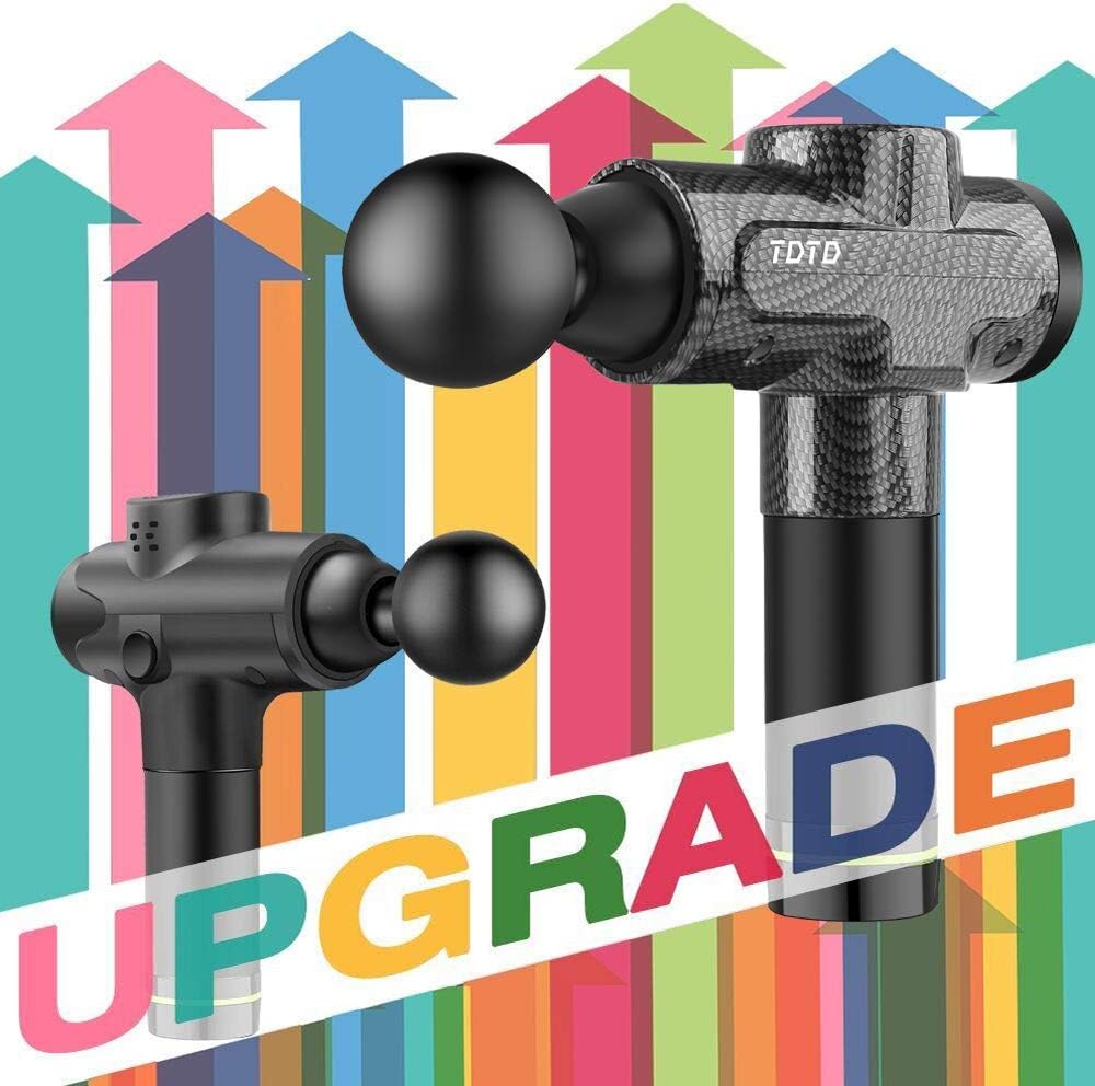 Muscle Massage Gun, TDTD Deep Tissue Percussion Massager with 20 Speeds Handheld Electric Back Massage for Neck Pain Relief, 6 Heads Included: Health & Personal Care