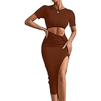 Forever 21 Bodycon Long-Sleeve Dress Brown Small at Amazon Women's Clothing store Forever 21 Bodycon Long-Sleeve Dress Brown Small at Amazon Women's Clothing store