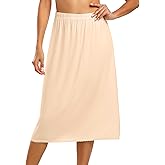 Vlazom Half Slips for Women Under Dress Long Half Slip Under Skirt with Lace Trim Size S-XXL