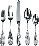 Ricci Japanese Bird and Bamboo 5-Piece Stainless-Steel Flatware Place Setting, Service for 1