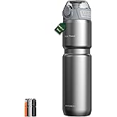 MYFOREST 24oz/700ml Insulated Bike Water Bottle, Surgical Steel: No Plastic Taste, Stronger Grip for MTB & Gravel, Chug/Sip 2-in-1, Dirt Cap/Anti-Scratch (Glossy Steel)