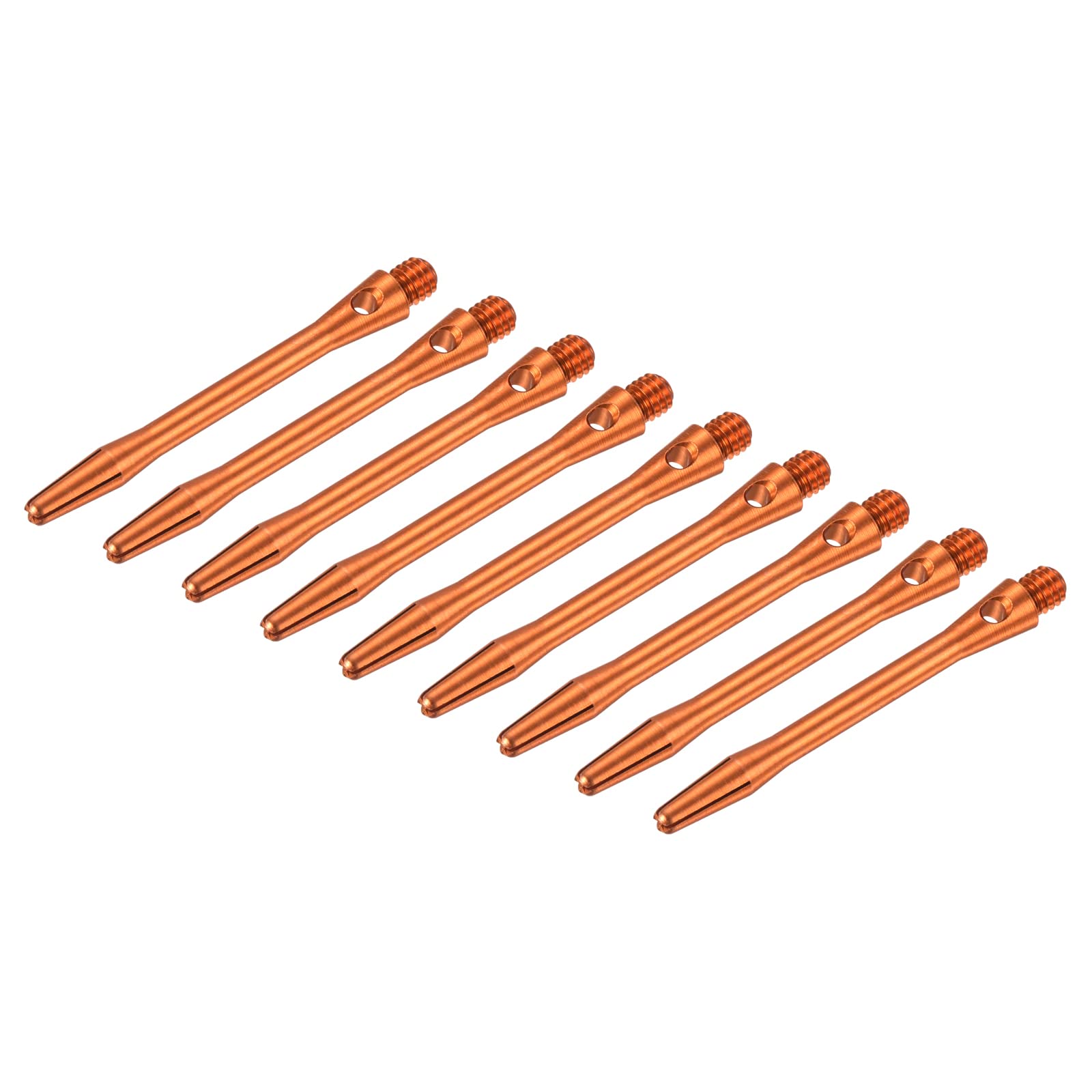 PATIKIL 45mm Aluminum Dart Shafts, Medium 2BA Thread Dart Stems Dart Accessories Throwing Fitting for Steel Tip - 9 Pack (Orange)