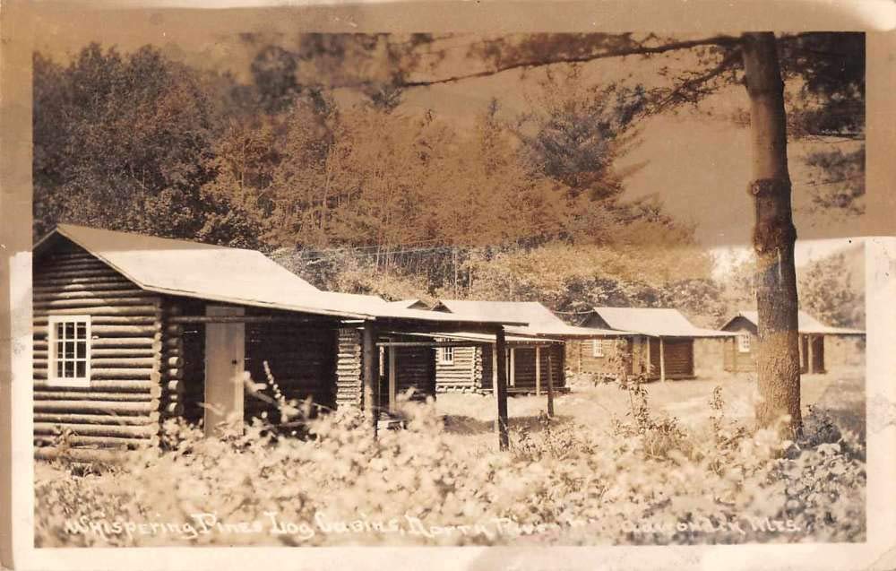 North River New York Whispering Pine Log Cabins Real Photo