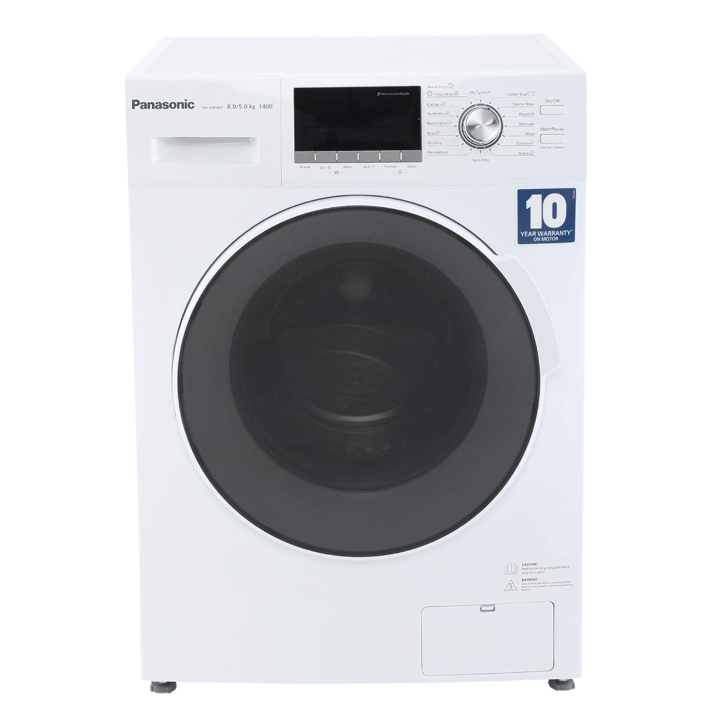 FullyAutomatic Front Loading Washer Dryer Machine Panasonic 8 kg