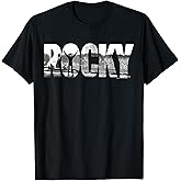 Rocky Black Classic Fit T-Shirt, Cotton Crew Neck, Adult Graphic Tee