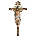 Grace4Joy Holy Trinity Wall Cross, 12.5 Inches Holy Trinity Crucifix Catholic Home Decor, Hand Painted Holy Spirit Jesus Cros