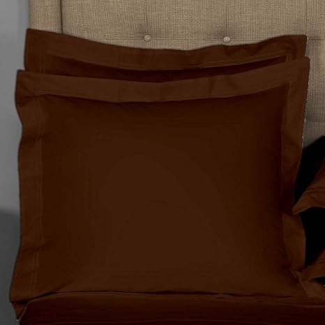 Amazon Com Saferay Green Brown Pillow Shams Set Of 2pc Luxury 850 Thread Count 100 Organic Cotton Cushion Cover Euro Size Decorative Euro 24x24 Pillow Cover Tailored Poplin European Solid Plain Pillow Sham