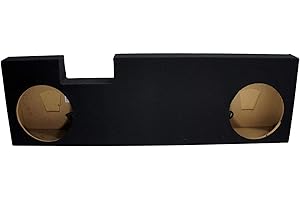 American Sound Connection Compatible with Ford F250 or F350 Super Crew Cab Truck 2001-2014 Dual 12" Subwoofer Sub Box Speaker Enclosure