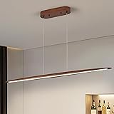 Dimmable Wood Linear Pendant Lights Kitchen