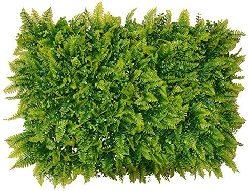 RURALITY Rectangular Artificial Boxwood Hedge Mat,Artificial Topiary Privacy Fence Screen for Landscape Project,UV Protected 23.6"x 15.7" (Greenery 3)