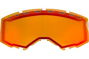 FLY Racing Adult Goggle Replacement Dual Lens with Vents (Red Mirror/Permisson, Fits Zone Pro, Zone and Focus Models)