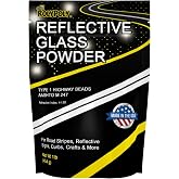 Reflective Glass Powder for Traffic Paint &amp; Epoxy - Type 1 DOT Highway Grade, Made in USA, Broadcast on Wet Paint for Maximum Reflectivity, Parking Lots, Curbs, Driveways &amp; Pavement Markings