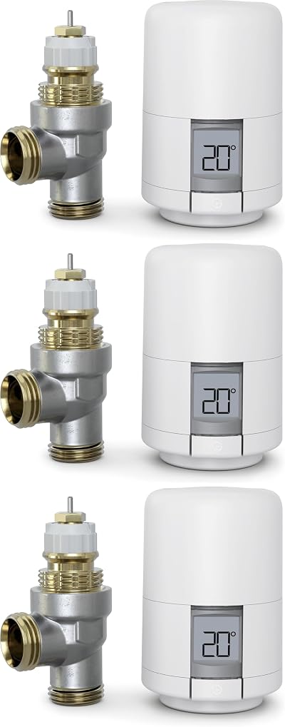 Hive Radiator Control Head and Body Pack of 3 Smart Valve