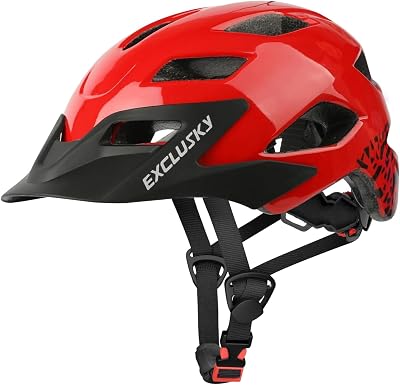 EXCLUSKY Kids Bike Helmet 50-57cm Adjustable Youth Helmet 5-13 Safe EU CE