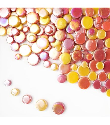 500g Flower-Shape Ceramic Mosaic Tiles — Iridescent DIY Craft Pieces For Home Decor | Pink & Mixed Colors - View #6