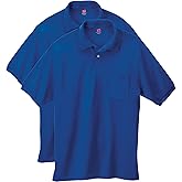 Hanes Men's Short Sleeve Jersey Pocket Polo (Pack of 2)