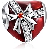 JIAYIQI Christmas Charm Fit Charms Bracelets 925 Sterling Silver Bead Charms Christmas Jewelry for Women