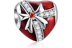 JIAYIQI Christmas Charm Fit Charms Bracelets 925 Sterling Silver Bead Charms Christmas Jewelry for Women