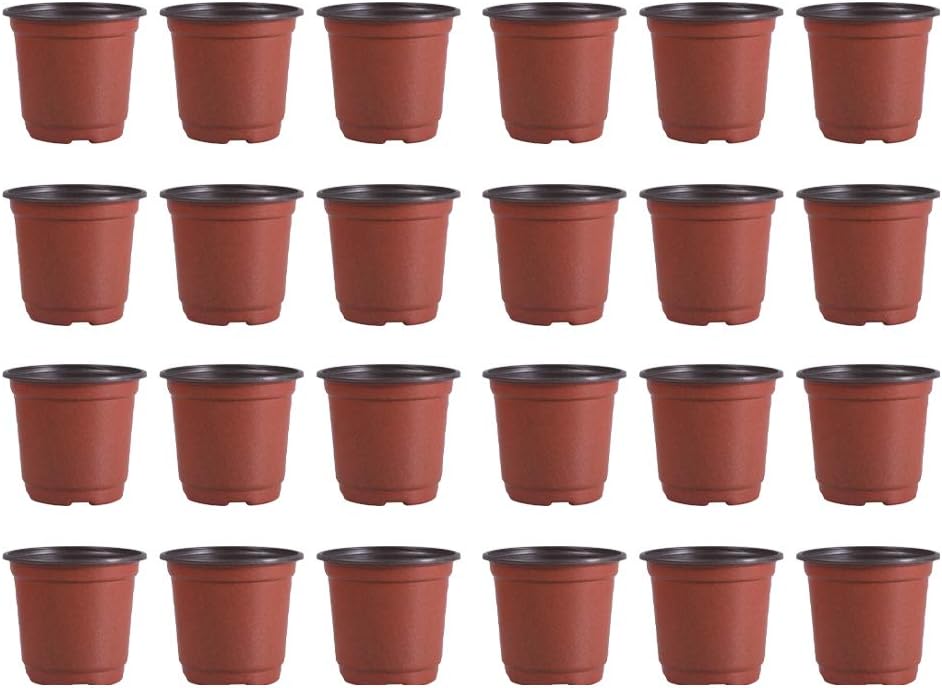 DOITOOL 100PCS Plastic Plants Nursery Pots