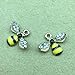 Cafurty Enamel Bee Charm Pack of 10 for Jewelry Making