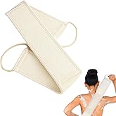 Loofah Back Scrubber, Exfoliating Back Scrubber with Natural Loofah Fibers, Ideal Suitable for Daily Shower and Post-Workout Cleansing, Travel-Friendly Design