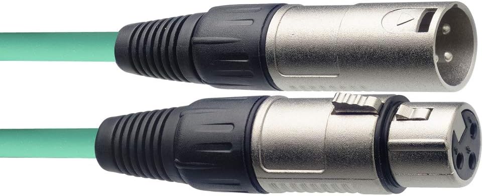 Stagg SMC3 CGR 3 m XLR to XLR Microphone Cable, Green, 3m - Image 3