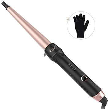 BESTOPE Lockenstab Kegelförmiger 13-25mm Keramik Turmalin Beschichtung Profi Haar Lockenstab Große Locken 160 ? -220 ? Curlin